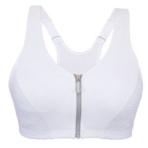 Glamorise SPORT Bra 32G (HIGH-IMPACT) Wicking (RACERBACK) Stretch WHITE NEW